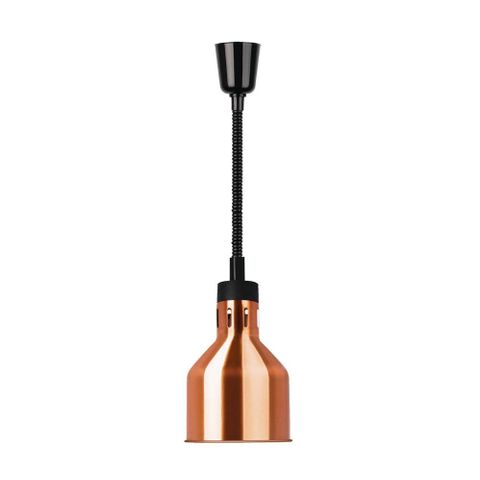 APURO RETRACTABLE HEAT LAMP SHADE - COPPER FINISH - 250W & CORD LENGTH: 280 - 1520mm - DR757-A - EACH