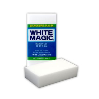 WHITE MAGIC ERASER SPONGE - MEDIUM - 180mm x 90mm x 40mm - (8 PACKS X 15 ERASERS) - WM-C-ERS-M - 120 - CTN