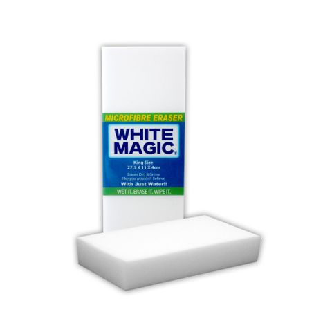 WHITE MAGIC ERASER SPONGE - KING - 275mm x 110mm x 40mm - (6 PACKS X 15 ERASERS) - WM-C-ERS-K - 90 - CTN