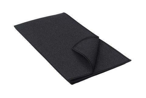 WHITE MAGIC MICROFIBRE KITCHEN TEA TOWEL / GLASS CLOTH - BLACK - 600mm x 400mm - WM-C-MFTT-B - EACH