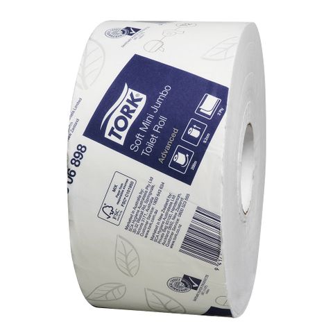 TORK MINI JUMBO ADVANCED T2 - 2PLY 200M TOILET ROLL - 2306898 - 12 -CTN