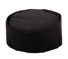 WHITES CHEFS SKULL CAP - BLACK - MEDIUM - EACH