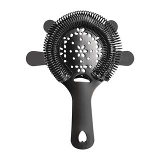 ZANZI HAWTHORN STRAINER 4 PRONG GUNMETAL WITH FLAT HANDLE - FY937 - EACH