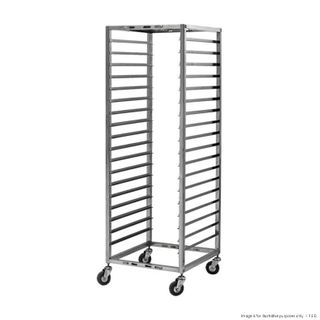 STAINLESS STEEL GASTRONORM RACKING TROLLEY - 18 SHELVES - ADJUSTABLE FROM 410mm TO 600mm WIDE - GTS-180 - EACH