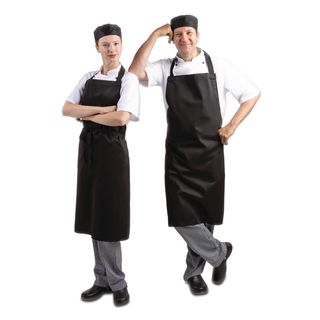 ALL-ROUNDER BIB APRON - BLACK - 965mm L X 711mm W -  A279 - EACH