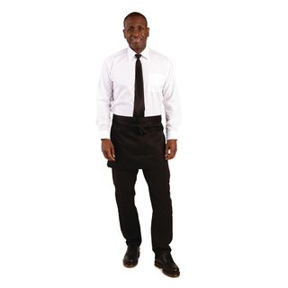 SHORT WAIST APRON - BLACK - 370mm L x 750mm W - B131 - EACH