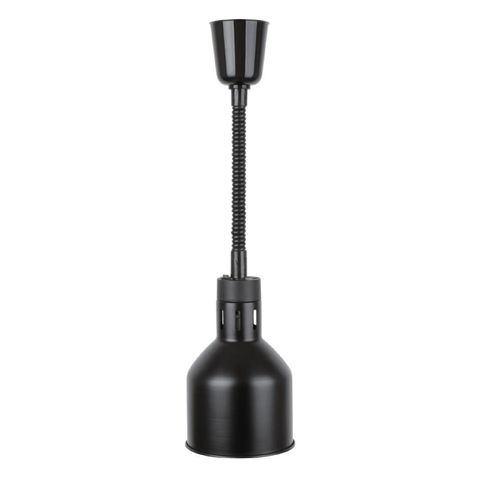 APURO RETRACTABLE HEAT LAMP SHADE - MATTE BLACK FINISH - 250W & CORD LENGTH: 280 - 1520mm - DR759-A - EACH