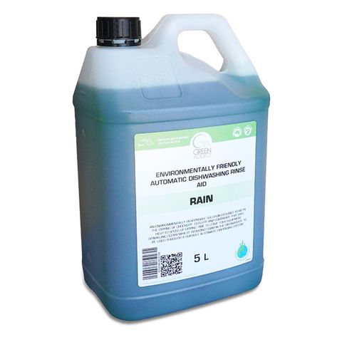 GREEN ADDICT RAIN AUTO MACHINE RINSE AID LIQUID - ECO FRIENDLY SEPTIC SAFE - GA-RAIN/5L - 5L