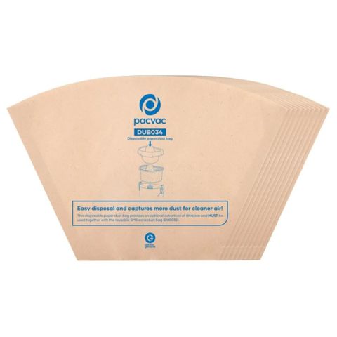 PACVAC DUST BAG - DISPOSABLE PAPER - SUIT VELO BACK PACK  - 10 - PKT ( DUB034 )