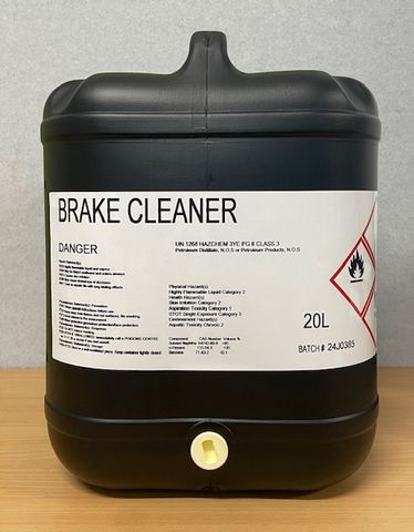 BRAKE CLEANER - CLASS 3 UN 1268 - 20L HDPE CUBE