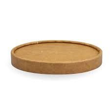 BIOPAK KRAFT PAPER HOT BOWL LID - suits 12, 16, 24 & 32oz Bowl - 500 - ( BSCKL-12PAPER ) - CTN