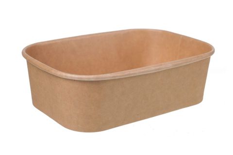 BONSON CRAFTWARE KRAFT RECTANGULAR CONTAINERS - 650ML - PRC-650-KRAFT - 300 - CTN ( PAPER WAY )