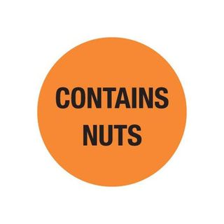 DAYDOTS - ROUND - 24MM - CONTAINS NUTS - ORANGE & BLACK - REMOVABLE ( 75020 ) - 1000 - ROLL