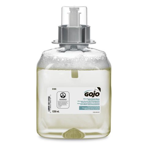 GOJO FMX MILD FOAM HAND WASH - FRAGRANCE FREE & DYE FREE - 1.25L x 4 - CTN ( 5165-04 )