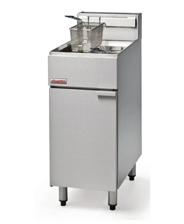 FASTFRI LPG / PROPANE GAS FREESTANDING SINGLE PAN DEEP FRYER 18L - DOUBLE BASKET ( FF18 ) - CE216-P - EACH