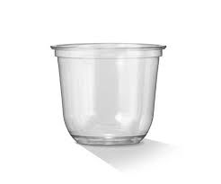 GREENMARK CLEAR U SHAPE PET RECYCLABLE CUP - 9oz / 275ml - ( 95mm dia ) - PETU9-95 - 50 - SLV