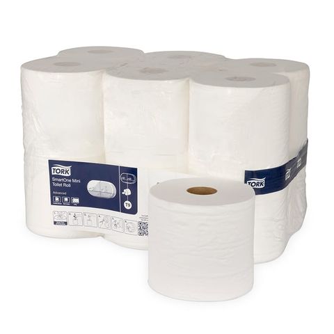 TORK SMARTONE MINI TOILET ROLL 2PLY ADVANCED T9 - 193 - 12 - CTN