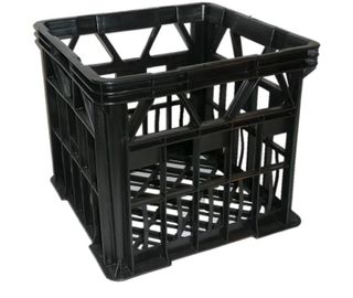 MILK CRATE BLACK - VISCOUNT - 360MM X 360MM X 330MM - ( IH120 ) - EACH