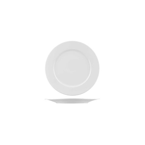 AFC BISTRO ROUND PLATE WIDE RIM 210MM - WHITE - B3843 - 36 - CTN
