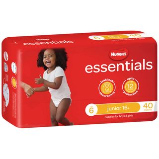 HUGGIES ESSENTIALS NAPPIES SIZE 6 - JUNIOR ( 16KG+ ) - 21037 - ( 4 X 40 ) - 176 - CTN