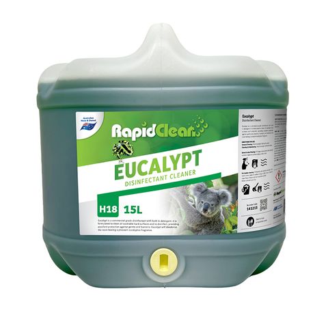 Rapid Clean EUCALYPT Disinfectant Cleaner - Commerical Grade - H18 -15L