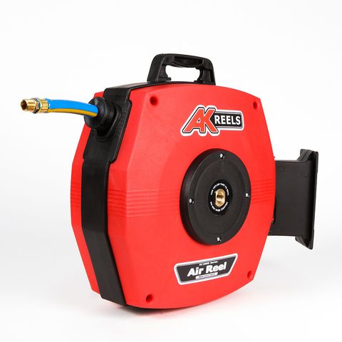 AIR HOSE REEL 15MX12MM ( AK REELS ) RC1215/12 - RED & BLACK - EACH