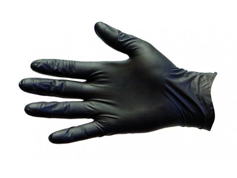 PRO-VAL BLACK DUO PF GLOVES - 41157 - MEDIUM - BLACK VINYL / NITRILE BLEND - 100 - PKT