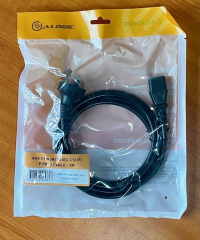 POWER CABLE 2MTR - AUS 3 PIN PLUG ( M ) TO IEC C13 ( F ) TO SUIT AS530R - PS4106 - EACH