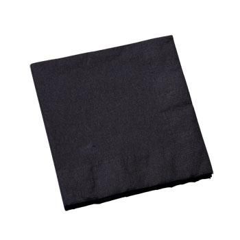 CAPRICE DINNER 2PLY BLACK NAPKIN 1/4 FOLD - 2DBLK - 100 - PKT