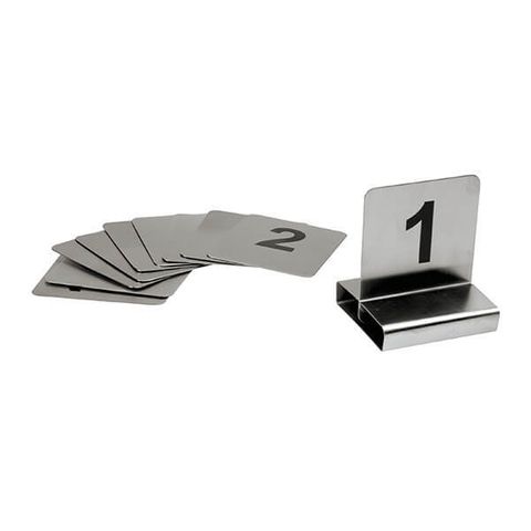 TRENTON FLAT TABLE NUMBERS - STAINLESS STEEL - SET OF 1 - 10 - 57510 - SET