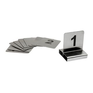 TRENTON FLAT TABLE NUMBERS - STAINLESS STEEL - SET OF 1 - 10 - 57510 - SET