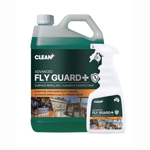 CLEAN PLUS ADVANCED FLY GUARD + - SURFACE REPELLENT, CLEANER & DISINFECTANT - 5L