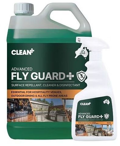 CLEAN PLUS ADVANCED FLY GUARD + - SURFACE REPELLENT, CLEANER & DISINFECTANT - 750ML TRIGGER - 12 - CTN