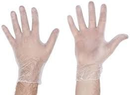 CAPRI VINYL CLEAR PREMIUM POWDER FREE GLOVES - SMALL ( C-GV0004 ) - 100 - PKT