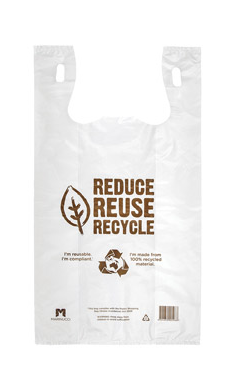 MARINUCCI REUSABLE COMPLIANT SINGLET PLASTIC BAGS - LARGE- 520L X 290W +150G - 1000 - CTN