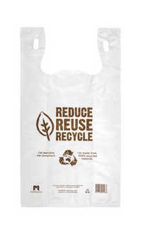 MARINUCCI REUSABLE COMPLIANT SINGLET PLASTIC BAGS - LARGE- 520L X 290W +150G - 1000 - CTN