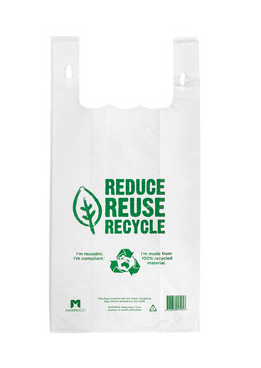 MARINUCCI REUSABLE COMPLIANT SINGLET PLASTIC BAGS - MEDIUM - 500L X 250W +125G - 1000-CTN