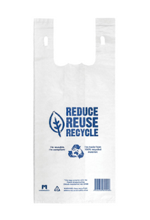 MARINUCCI REUSABLE COMPLIANT SINGLET PLASTIC BAGS - SMALL - 400L X 175W +125G - 1000-CTN