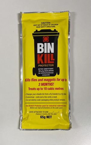 BIN KILL 65G COMMERCIAL BIN PROTECTOR - KILLS FLIES & MAGGOTS - BK- 65G - 24 - CTN