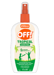 OFF! TROPICAL CLEAN FEEL INSECT REPELLENT SPRAY - 175ML PUMP X 6 - CTN