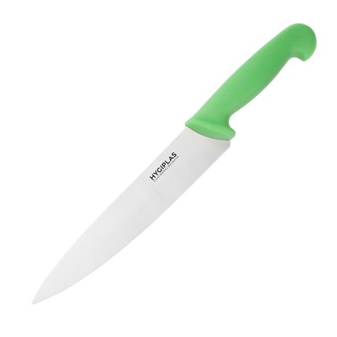 HYGIPLAS 8.5" (21.5CM) COOKS KNIFE GREEN HANDLE - C861 - EACH