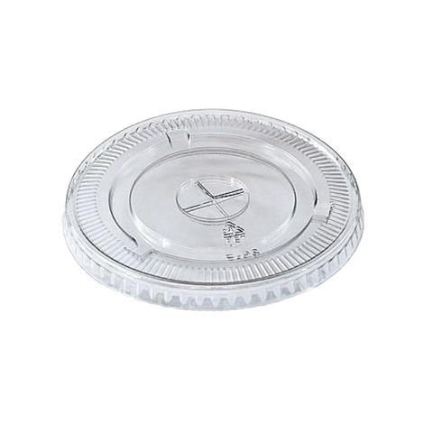 EJ ECO CLEAR PET RECYCLABLE FLAT LID WITH X SLOT - 14 / 16 / 20 / 24oz - ( 98mm dia ) - 27695 - 1000 - CTN