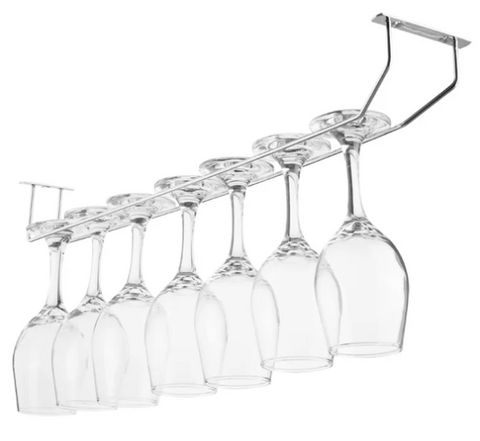 OLYMPIA WINE GLASS RACK CHROME 610MM L X 70MM H X 105MM W - CE308 - EACH
