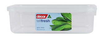 DECOR 2L TELLFRESH OBLONG CONTAINER - 004960 -  7 - CTN