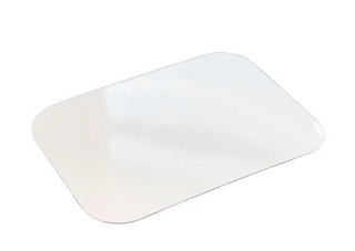 BONSON RECTANGULAR LID WHITE LIDS TO SUIT F460 ( 7330 ) ( MRE515 ) FOIL CONTAINER - 100 - SLV