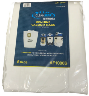 STARBAG - AF1086S - SYNTHETIC BAGS - ( SUITS VC30L, VC60L, VC90LP, VC90LP-3M & VC80LX ) - 5 - PACK