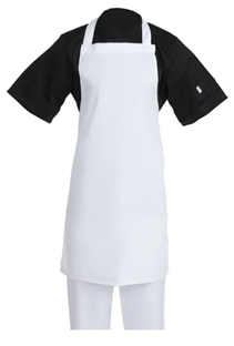 BIB APRON WHITE POLYCOTTON - A521 - EACH