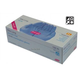 PRO-VAL BLUE NITRILE NITE LONG PF SMALL GLOVES - 1000 - CTN