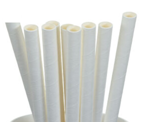 ECO-STRAW WHITE 5 PLY PAPER STRONG STRAW REGULAR - 200MM X 6.5MM - 220 - SLV