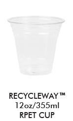 RECYCLEWAY RPET CLEAR COLD CUP - 12oz - (98mm dia) - CP12RPET98 - 1000 - CTN